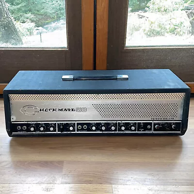 Vintage 1960's Teisco Checkmate 50 Tube Amp Guitar Amplifier Head! • $375