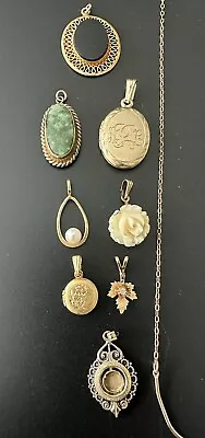 Vintage Gold Filled Locket Pendant Chain Lot GF READ DESCRIPTION 1/20 12k 14k • $12.99