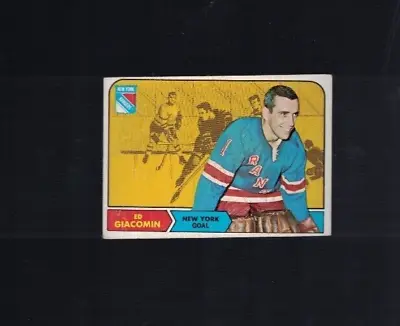 Ed Giacomin New York Rangers 1968-69 Topps Hockey Card #67 Vg/Ex • $8