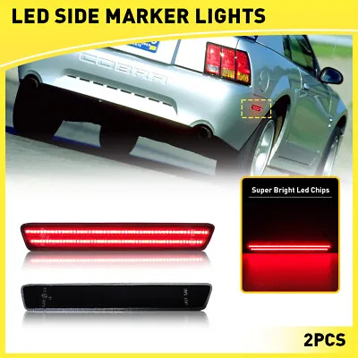 Smoked LED Rear Bumper Side Marker Light Reflector Lamp For 99-04 Ford Mustang • $19.99