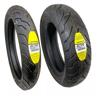 Dunlop American Elite 100/90-19 150/80B16 Front Rear Motorcycle Tires Set • $381.08