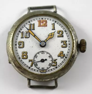 Vintage Swiss Made A.Schild Manual Wind 7J 33.90mm Case Trench Watch Lot.ec • $29.99