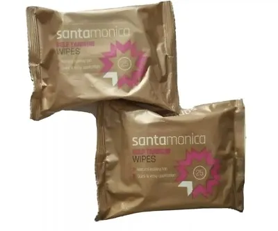 Self Tanning Wipes Santa Monica 2 X Packs Of 25 Natural Looking Quick & Easy NEW • £7.99