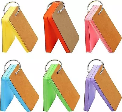 £1.99 • Buy 250 GSM Flash Record Cards For Revision Index Plain Coloured With Binder Ring