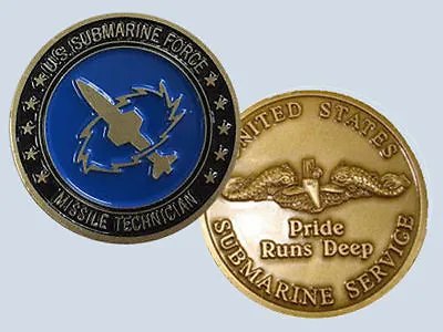 Submarine Rate Missile Technician Mt Logo Navy Challenge Coin  • $39.99