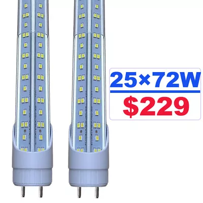 T8 4FT G13 Bi Pin LED Tube Light Bulbs 72W AC85-265V Double End Power In 48inch • $229.93