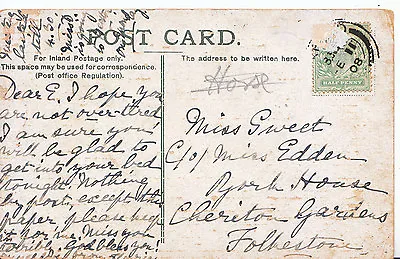 £3.99 • Buy Genealogy Postcard - Family History - Sweet - Cheriton Gardens, Folkestone BE935