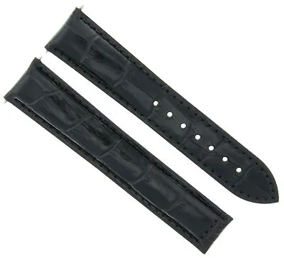 20mm Leather Strap Band For Maurice Lacroix Pontos Double Retrograde Gmt Black • $24.95