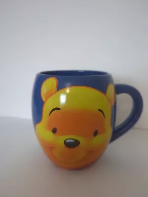  Disney Winnie The Pooh  Mug Blue Barrel Large Cup Chunky Honey Drip Tams • £10.99