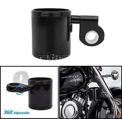 Universal Motorcycle Cup Holder Handlebar Drink Bottle Holder Fit For Harley • $22.99