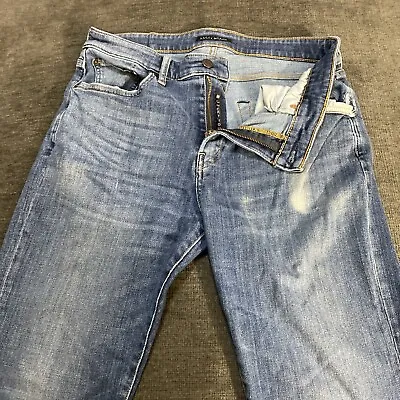 Used Lucky Brand 410 Athletic Slim Fit 33x32 Jeans Linen Super Soft Light CT • $18