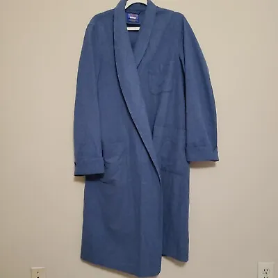 Pendleton Virgin Wool Robe Blue Medium Mens Machine Washable NO BELT • $30