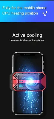 Rapid Mobile Phone Cooling Radiator Fan Back Cover Retractable Holder For Gaming • $24.99