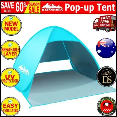 $31.49 • Buy Weisshorn Pop Up Beach Tent Camping Hiking 3 Person Sun Shade Fishing Shelter