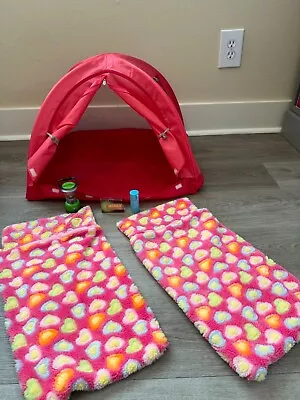 American Girl Doll Great Outdoors Tent Camping With 2 FREE Sleeping Bags! • $34.95