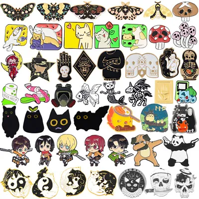 Cartoon Skull Enamel Alloy Brooch Pin Collar Piercing Badge Corsage Jewelry Gift • $0.95