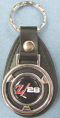 Vintage Z 28 CAMARO Chevy Mini Steering Wheel Black Leather Keyring Key Fob  • $23.95