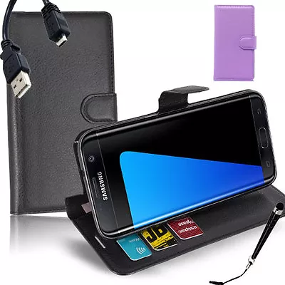 SALE! HQ Wallet Money Card Leather Case Samsung Galaxy S7 / S7 Edge + Stylus • $9.99