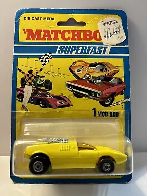 Vintage 1971 Matchbox Superfast Mod Rod Mint On 1971 Card • $6.99