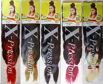 £2.99 • Buy XPRESSION LAGOS BRAID Pre-Pulled / Stretched Hair Extension Original 