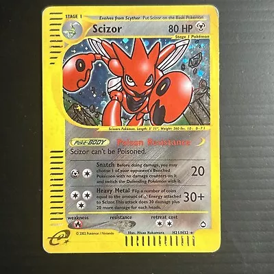 Pokemon Card - Scizor Aquapolis H21/H32 Holo Rare • $74.99