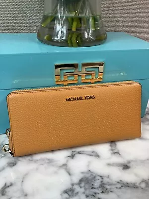 NWT Michael Kors MK Jet Set Travel Large Cider Continental Wallet - Retail $298 • $68