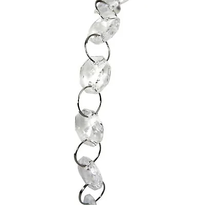 1 Metre Acrylic Crystal Garland! Wedding Chain Plastic Hanging Chandelier Bead  • £2.25