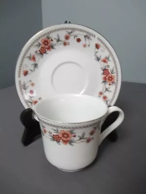 Sheffield Anniversary Pattern Footed Tea Cup W/ Saucer - Japan - Floral - D4 Sb • $19.94