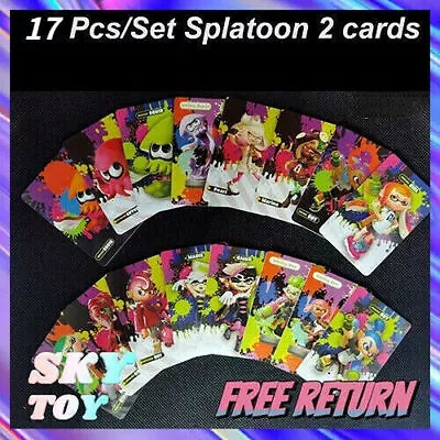 $18.03 • Buy 17 Pcs/set PVC NFC Tag Game Cards Splatoon 2 Octoling Octopus For Switch