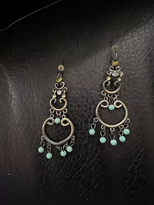 Vintage Fashion Turquoise Dangling Earrings • $19.99