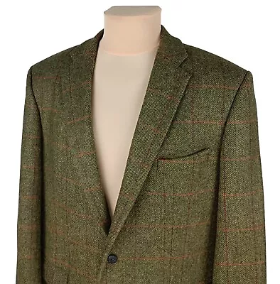 Barbour Valley Mills Mens Green Tweed Country Sports Blazer Jacket Size UK/US 46 • $103.50