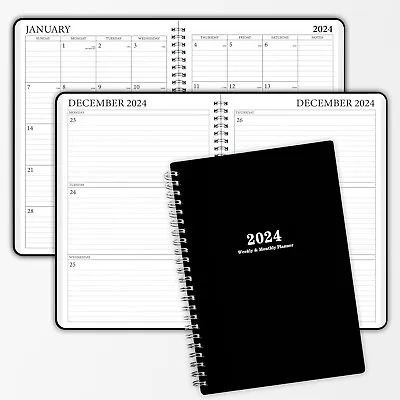 2024 Planner Weekly Monthly Academic Calendar Spiral 5.7 X 8.3  Organizer Book • $10.45