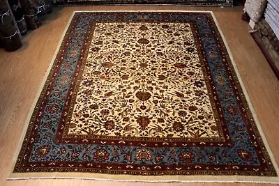 _Hand-made_9 X 12 Ft.  Hand Knotted Wool Rug Pictorial Floral Hunting Design  • $2200