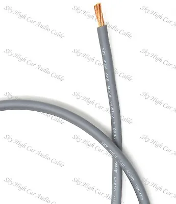 8 Gauge OFC AWG SILVER Power Ground Wire Sky High Car Audio By The Foot GA Ft  • $1.35