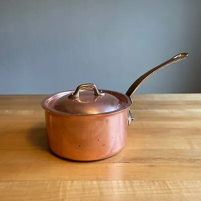 Vintage Williams Sonoma 1.5qt Copper Sauce Pan W/ Lid Made In France • $185