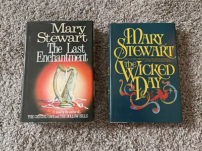 Lot Of 2 Mary Stewart Books The Arthurian Saga Last Enchantment + Wicked Day HC • $15