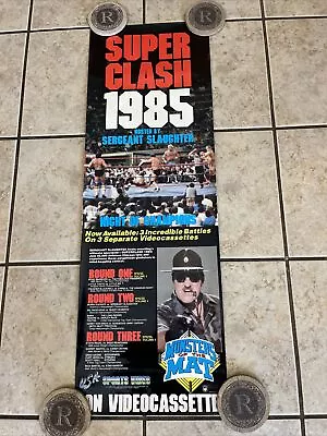 Vintage Awa Super Clash 1985 Original Poster Nwa Wcw Nwo Wwf Wwe Legends Retro • $89.99