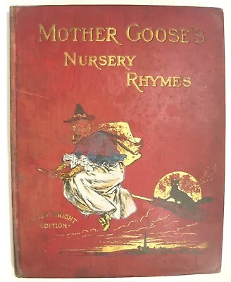 Mother Goose's Nursery Rhymes Baby Bright Ed. Red Cloth Ill. Cover No Date • $55.50