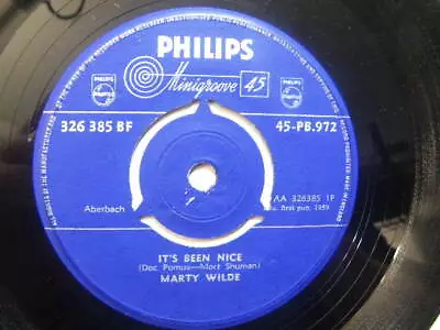 Marty Wilde – It’s Been Nice 1959 7” Philips PB 972 • £3.90