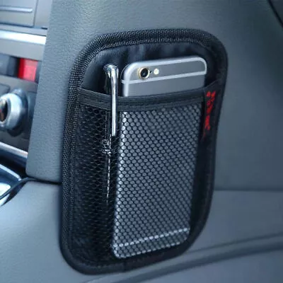 Black Small Storage Net Bag Phone Holder Pocket Organizer Auto Car Accessories • $5.85