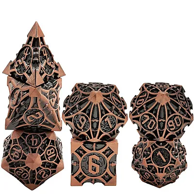 7pcs Polyhedral Metal Dice Set For Dungeons & Dragons DND RPG Roleplaying  • $18.39