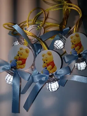 24 Winnie The Pooh Baby Shower Pacifier Guest Necklace Favor Pooh Baby Shower  • $35