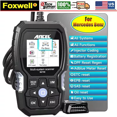 ANCEL BZ700 OBD2 Scanner Fit For Mercedes Benz Car Code Reader Diagnostic Tool • $89