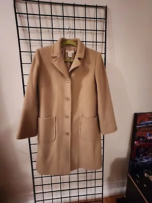 J. Crew Camel Lady Day Coat Women's Petite Small Wool Thinsulate • $65