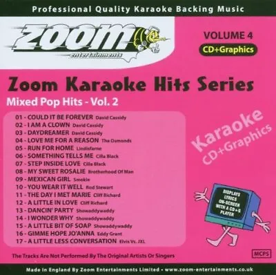 £1.50 • Buy Zoom Karaoke Mixed Pop Hits Series CD+G - Volume 2