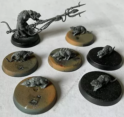 Warhammer AoS - Skaven - 6x Giant Rats + Packmaster (R30) Exc • £8.99