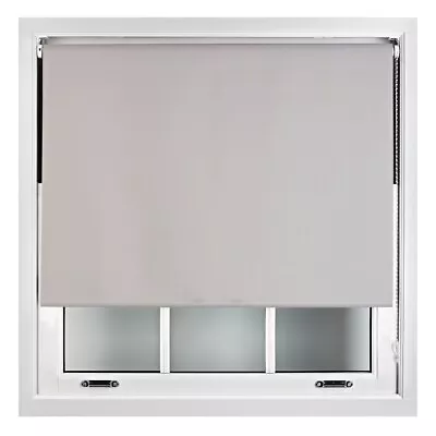 Furnished Grey Blackout Roller Blinds 100% Black Out Thermal Window Blind • £30.99