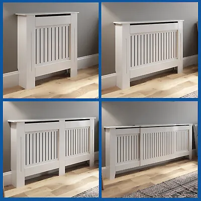 £49.98 • Buy White Radiator Cover Grill Shelf Cabinet MDF Wood Modern Traditional Vertical