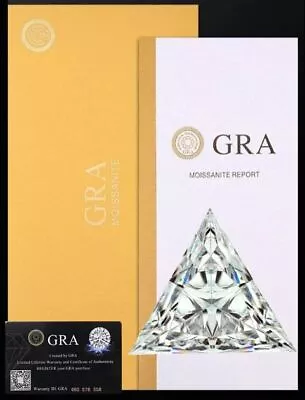 Loose Moissanite Triangle Cut Real Gem Stone W. GRA Certificate All Sizes VVS1 D • $15.99