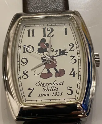 Vintage Steamboat Willie “Since 1928” Mickey Mouse Wrist Watch With Tin Case • $74.99